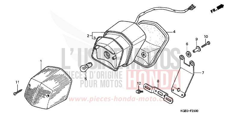 HECKLEUCHTE von Shadow VT125C CANDY GLORY RED-U (R101) von 1999